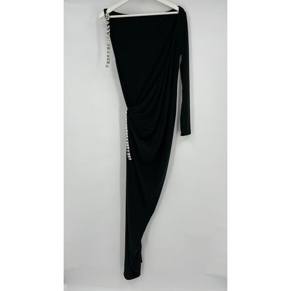 MAY MASHIAH X FWRD | NWT Isabella Dress in Black Backless Crystal Strap Maxi S - Picture 4 of 16